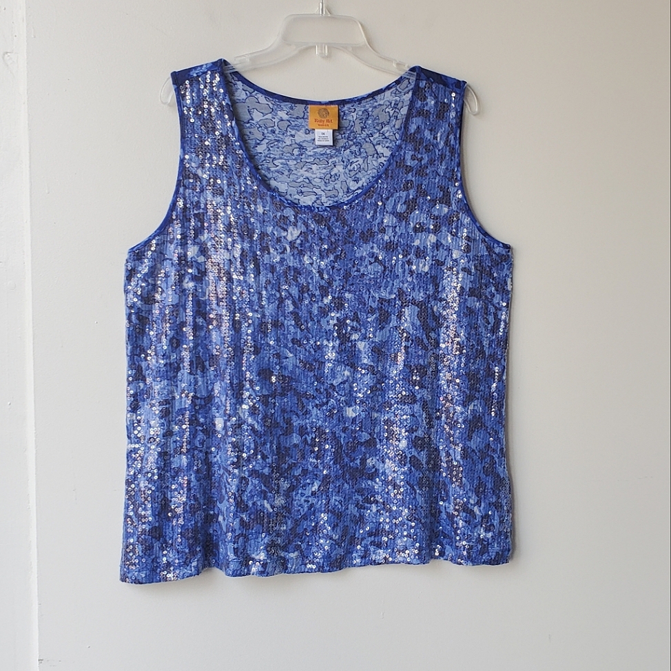 Ruby Rd. Sequin Sleeveless Top